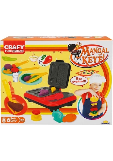 2052 Crafy Mangal Keyfi Oyun Hamuru Seti 300 G 22 Parça