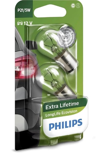 Philips P21/5w Longlife Ecovision, 12v 1016 Stop Ampul Çift Duy Ç