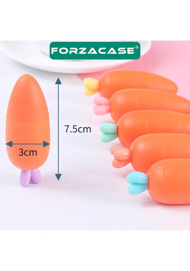 Forzacase Renkli Fosforlu Havuç Kalem 6 Adet - Fc406 Çok Renkli