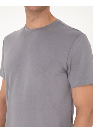 Pierre Cardin Erkek Gri Tişört 50308037-vr024 Gri
