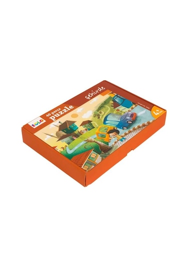 +4 Yaş Şehirde Puzzle 40 Parça (Eolo Yayınları)