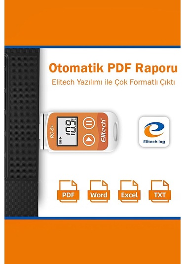 Elitech Plus Sıcaklık Kayıt Cihazı Datalogger Otomatik Pdf Rc-5+ Thr379