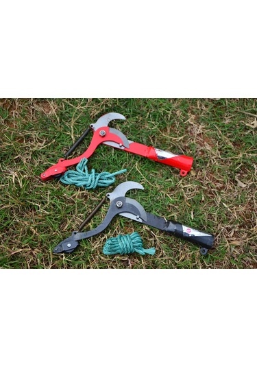 Teltree Güçlü Taşınabilir Ağaç Dal Kesici, Meyve Toplama Ve Yüksek Dal Budama İçin Telli Bahçe Aleti Siyah