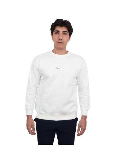 Erkek Üç İplik Sıfır Yaka Sweat Çok Renkli