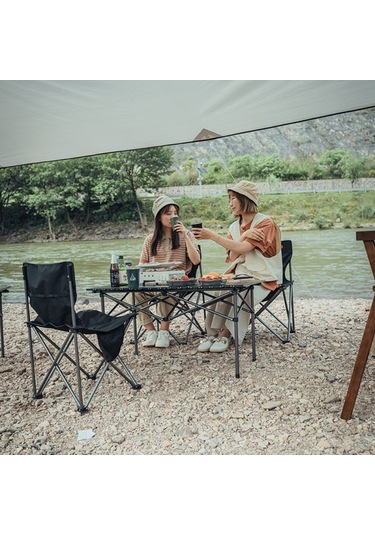 Suofeng Taşınabilir Balıkçı Piknik Sandalyesi Orta Boy M Siyah