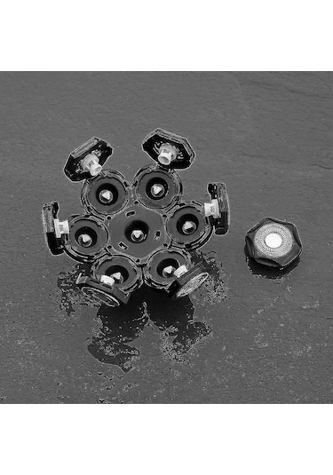 Yedek Elektrikli Tıraş Makinesi Başlığı Elektrikli Tıraş Makinesi 7d Bağımsız 7 Kesici Yüzen Başlık Su Geçirmez