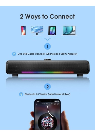 Trendooze Springsun Onıkuma L16 Bilgisayar Ses Rgb Masaüstü Subwoofer Hoparlörler Masaüstü Ev Dizüstü Oyun Küçük Hoparlörler Bluetooth Dz