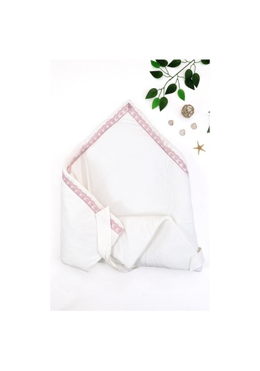 Kız Bebek Lüks Kundak Battaniye Stl6758 Beyaz - Fuşya