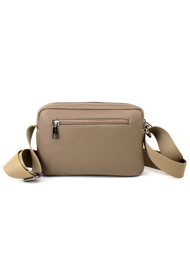 Unisex Vizon Orta Boy Askılı Postacı Omuz Çantası Vizon