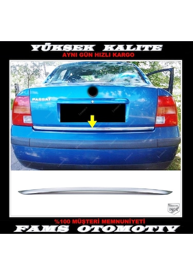 Vw Passat B5 3B Krom Bagaj Alt Çıtası 1996-2005 Paslanmaz Çelik