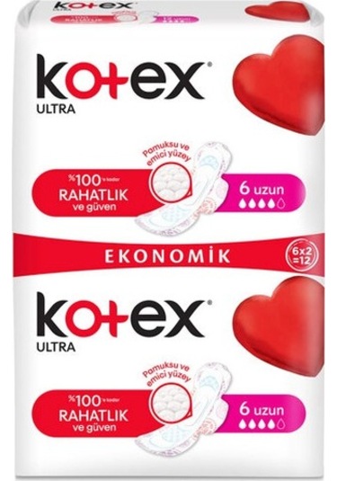 Kotex Ultra Uzun Ekonomik 2Li Paket 12 Ped