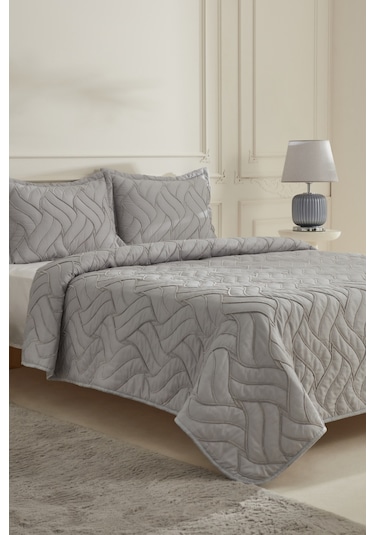 Karaca Home Vega Çift Kişilik Yatak Örtüsü Seti Gri