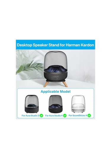 Skycity Ahşap Ve Akrilik Malzemeyle Yapılmış Ses Gürültüsünü Azaltan Hoparlör Üstü Stand 23x24x7 Cm