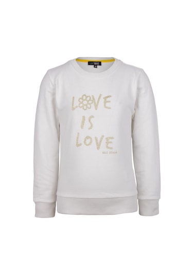 Brz Kids Baskılı Kız Çocuk Sweatshirt-ekru Ekru
