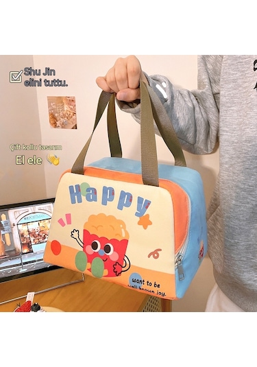 Jian Fan Yan Açıkır Is Yalıtımlı Öğle Yemek Çantası, Taşınacak Ve Pratik Açık Mavi