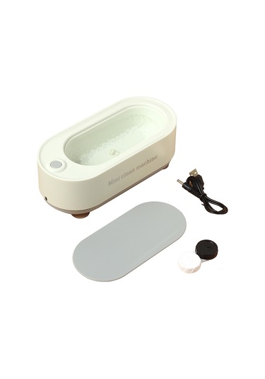 Youmex Usb Şarjlı Mini Ultrasonik Temizleyici - Gözlük, Mücevher, Saat Ve Lensler İçin Taşınabilir Beyaz Makine Lens Kapsülü