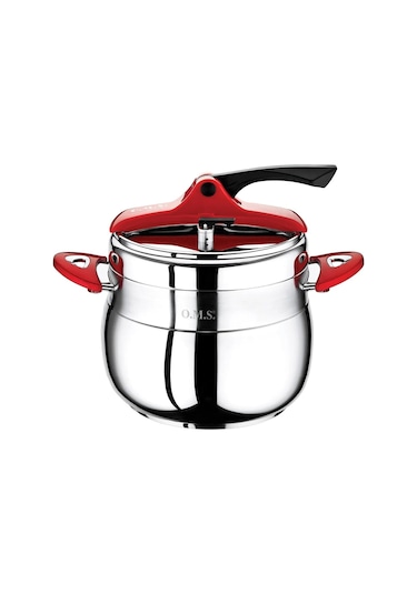 Oms Klasik Düdüklü Tencere 9 Litre Güveç Model Kırmızı