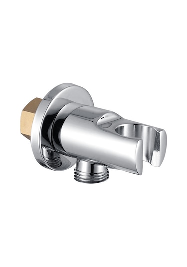 Yifomall Duş Kolu Sabitleyici Duvar Montajlı Tutucu - Banyo Aksesuarı El Duşu Stantı Gümüş