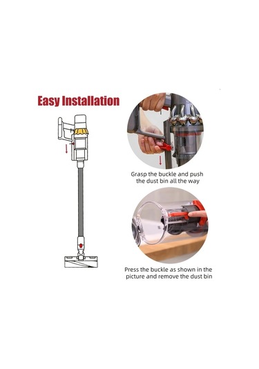 Motion003 Hepa Filtreli V11 V15 Sv14 Sv22 Supurgeler İcin Uygun 345g Plastik Yedek Toz Kovasi