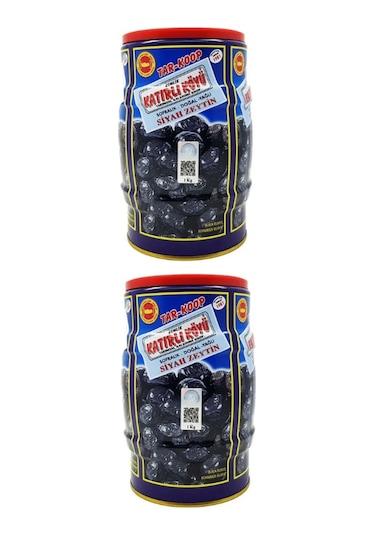 Gemlik Katırlı Köyü Tar-Koop Sofralık Siyah Zeytin 2 x 1 KG