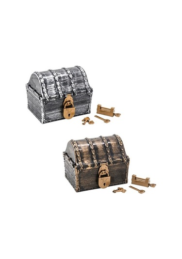 Pazly Sandığı Oyuncak Korsan Homyl Hazine Çocuklar Bronz Antik Cx