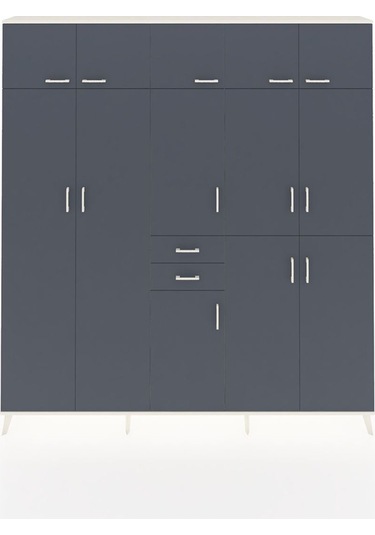 Arges Dolap 10 Raflı 2 Çekmeceli 3 Askılı 220x30x243 Aytaşı-antrasit/antrasit Antrasıt/antrasıt Arges Dolap 10 Raflı 2 Çekmeceli 3 Askılı 220x30x243 Aytaşı-antrasit/antrasit Antrasıt/antrasıt