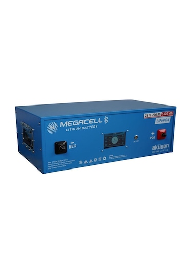 Megacell LiFePO4 25.6 V 200 Ah Lityum Demir Fosfat Akü