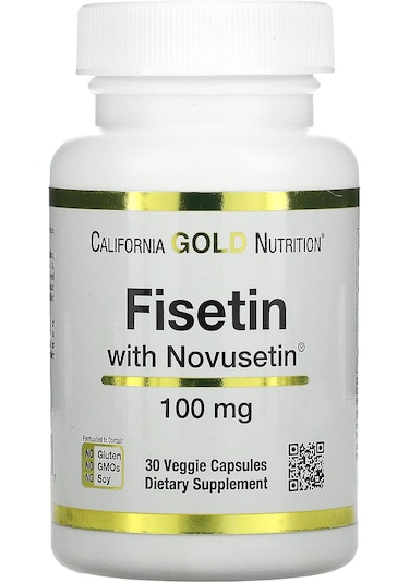 California Gold Fisetin With Novusetin Brain Cognitive 100 Mg 30