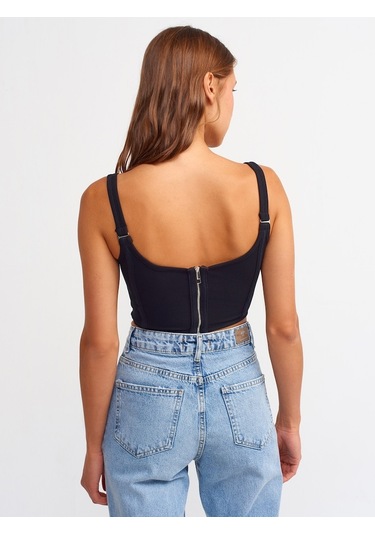 Dilvin Kadın Korse Top-Siyah (501291182)