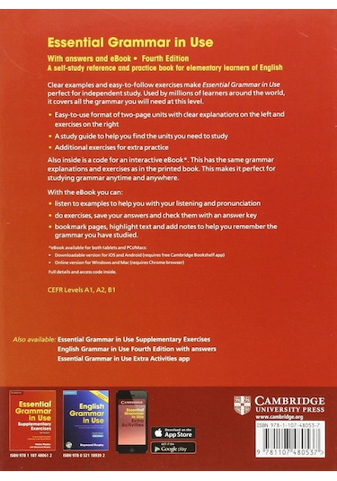 Essential Grammar İn Use With Answers And Interactive Ebook: A Self-study Reference And Practice Book For Elementary Learners Of English
