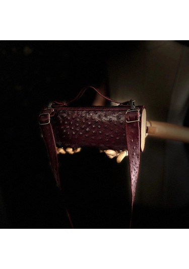Hakiki Deri, El Yapımı Bayan Çanta, Bayan Cüzdan Larissa V42 Bordo