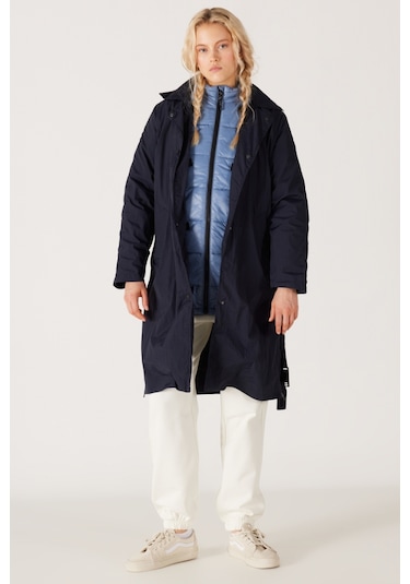 All Terrain Gear Regular Fit Kapüşonlu Çift Kullanımlı Lacivert Yağmurluk Ceket W232319114 Lacivert