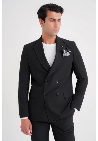 C 719 Ceket Comfort Siyah Siyah