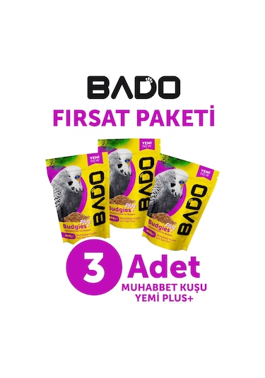 Bado Muhabbet Kuş Yemi Vitaminli 400gr 3lü