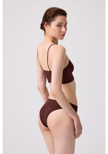 Kadın Pamuklu Ve Likralı Fitilli Kaşkorse Brezilya Külot 5'li Paket-2 Çok Renkli 2 Çok Renkli