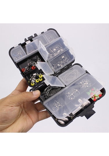 Reedark 160 Parça Balıkçılık Aksesuar Seti - Kranklı İğneler, Kurşun Ağırlıklar, Üç Çenekli Döner Çemberler Ve Uzay Fasulyeleri İle Çok Amaçlı Kullanim