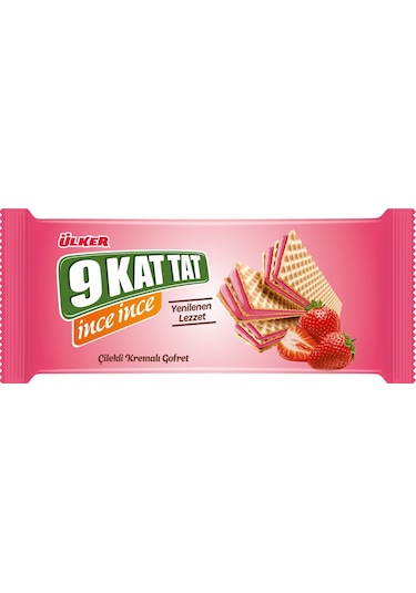 Ülker 9 Kat Gofret 114 Gr Çilekli Ve Fındıklı 8 Li Karma Paket