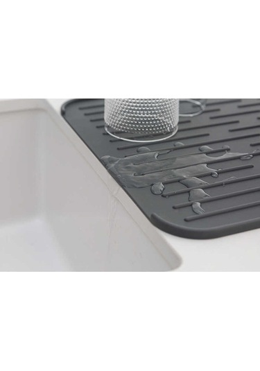 Brabantia Dark Grey Silikon Bulaşık Kurutma Matı Siyah