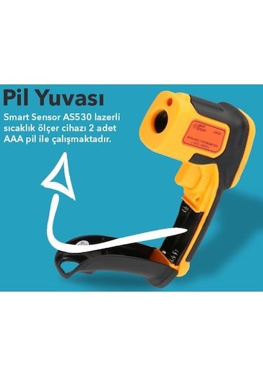 Smart Sensor As530 Hassas Sıcaklık Ölçme Cihazı-550 C