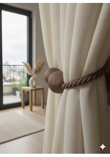 Mıknatıslı Perde Bağlama Aparat Aksesuarı Braçol Vizon