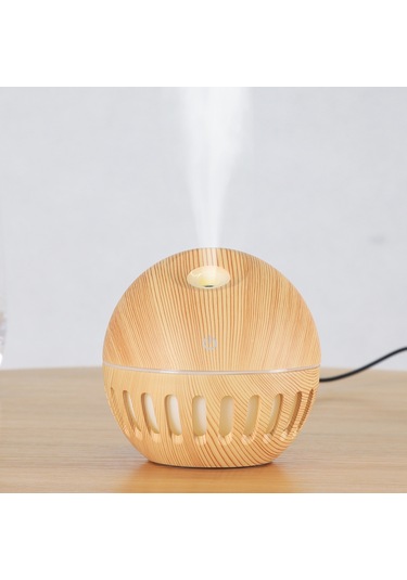 Monyee Mini Ahşap Desenli Usb Nemlendirici - 130ml, Led Gece Lambası, Aromaterapi, Sessiz İşlevli, Ev/ofis Kullanıma Uygun