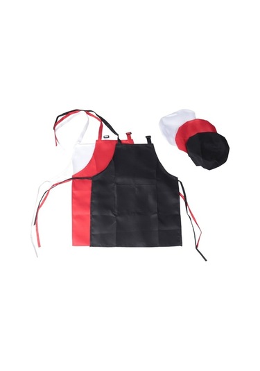 Ulzyvf Yemek Ve Siyah Siyah Seti Şapka Pişirme Parça Önlük Kırmızı Kırmızı Fırınlama Çocuk Beyaz Beyaz 6 + + & & Vq Beyaz - Siyah - Kırmızı