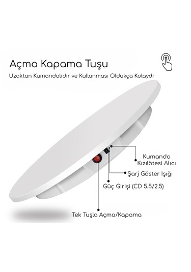 Gdx Tuta-60 60 Cm Turn Table - Döner Stand - Döner Tabla