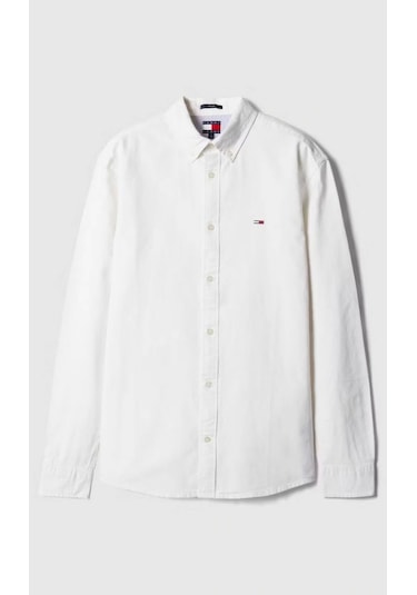 Tommy Hilfiger Erkek Beyaz Oxford Gömlek Beyaz