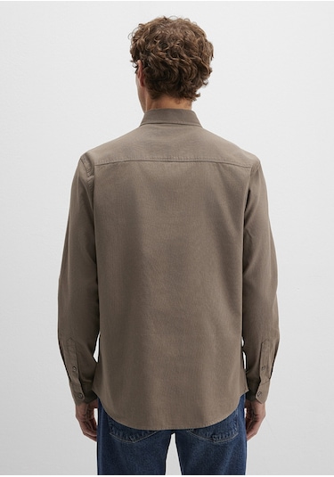 Mavi - Kahverengi Gömlek 0211192-83866 Kahverengi