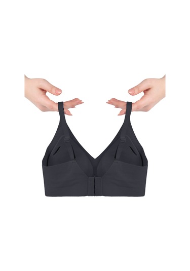 Balensiz Lazer Dikişsiz Görünmez Çıkarılabilir Pedli Sütyen Siyah