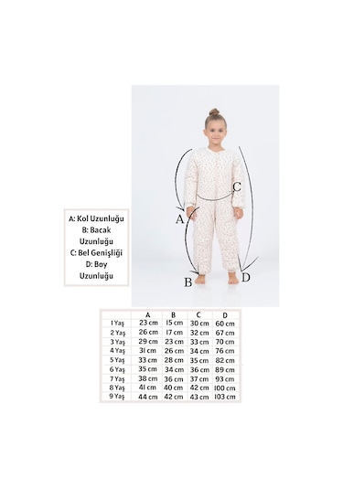 Kız Erkek Çocuk Kalın Elyaf Dolgulu Premium Kalite 2.5 Tog Desenli Uyku Tulumu Açık Pudra