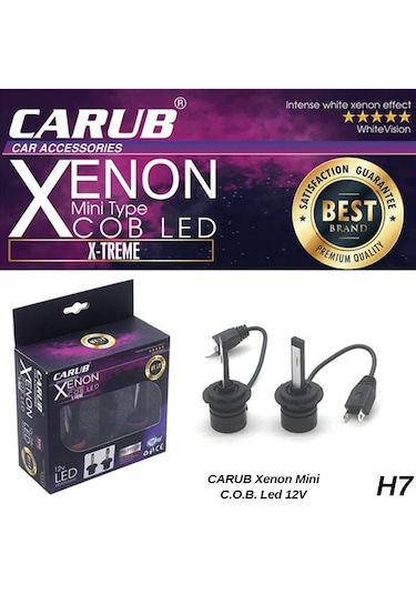 Carub X-treme Mini Xenon 12v H7 Led Far C.o.b Ledli
