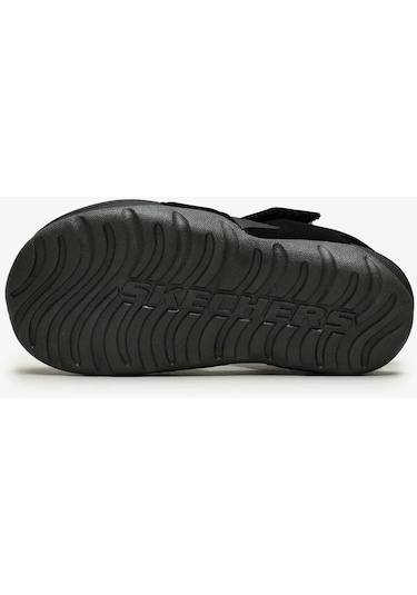 Skechers 92330l Bkcc Side Wave Çocuk Siyah Sandalet Siyah
