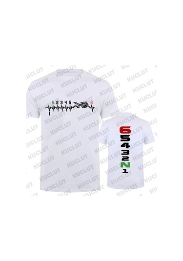 Kucluterkek Motosiklet Baskılı T-shirt 1n23456 - Yaz Moda Günlük Tişörtturuncu Turuncu